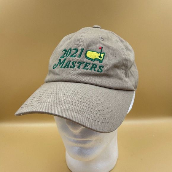 Masters Accessories 22 Masters Hat Mens Adjustable Tan Dad Cap